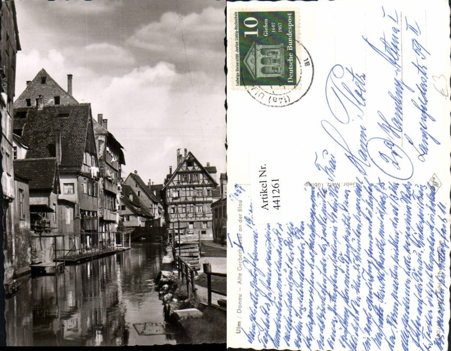 441261,Ulm an d. Donau Alte Gerberhäuser an d. Blau Kanal