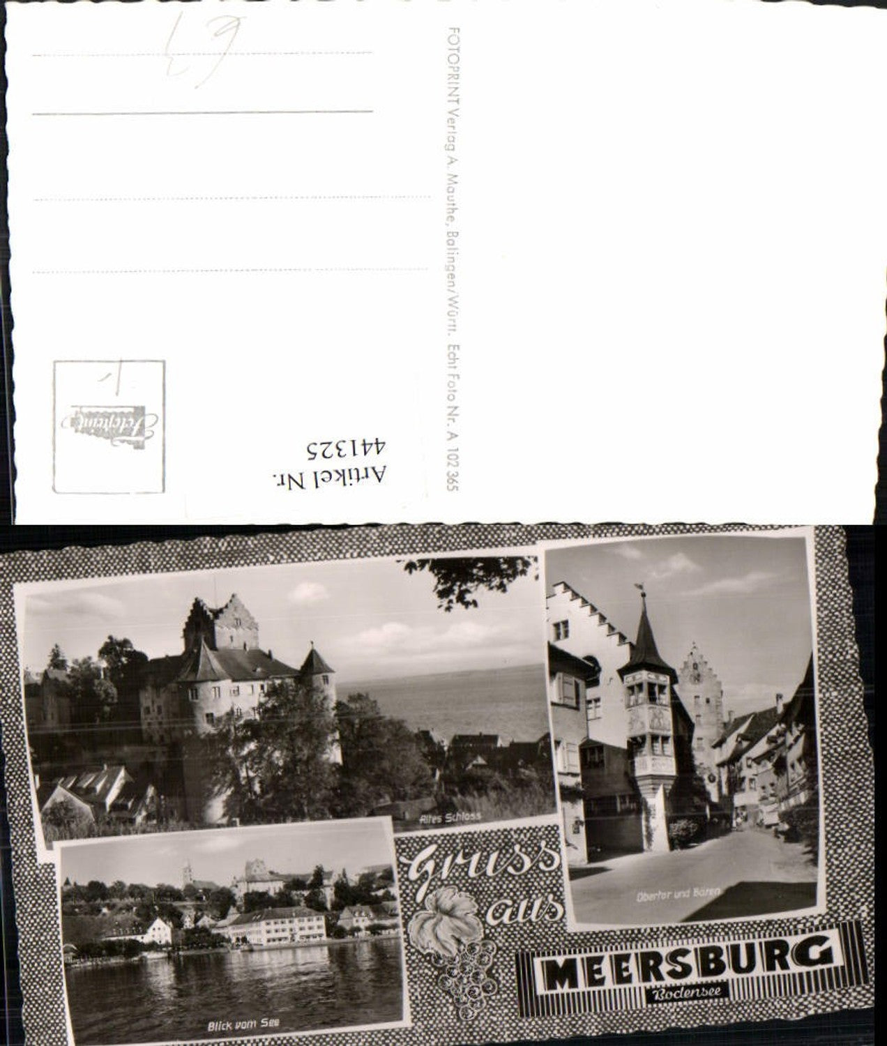 441325,Meersburg am Bodensee Teilansicht Schloss Obertor Erker Mehrbildkarte