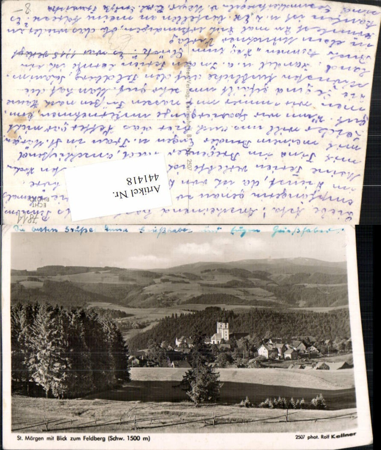 441418,St. Märgen Totale m. Blick zum Feldberg im Schwarzwald