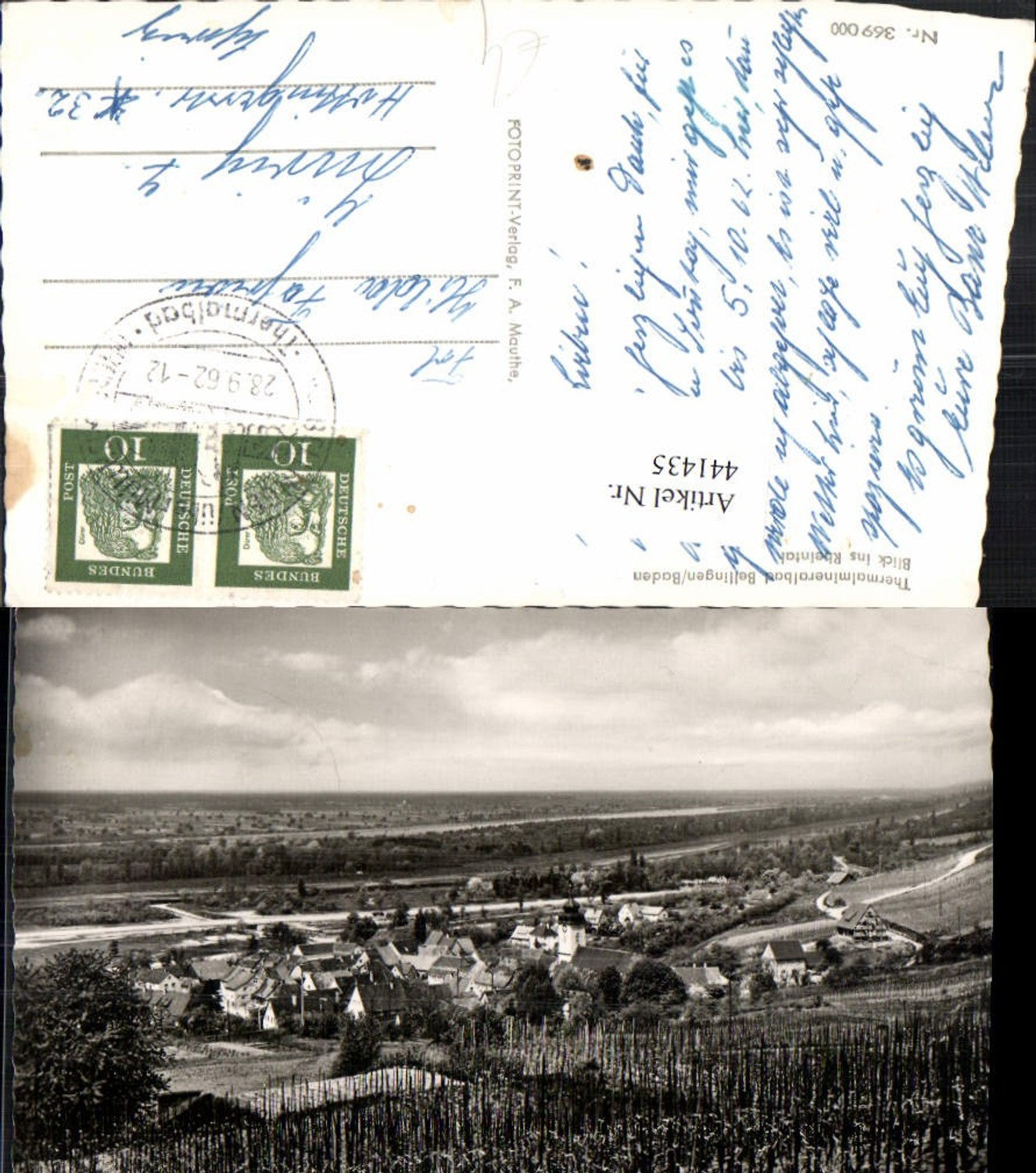 441435,Bellingen Totale m. Rheintal