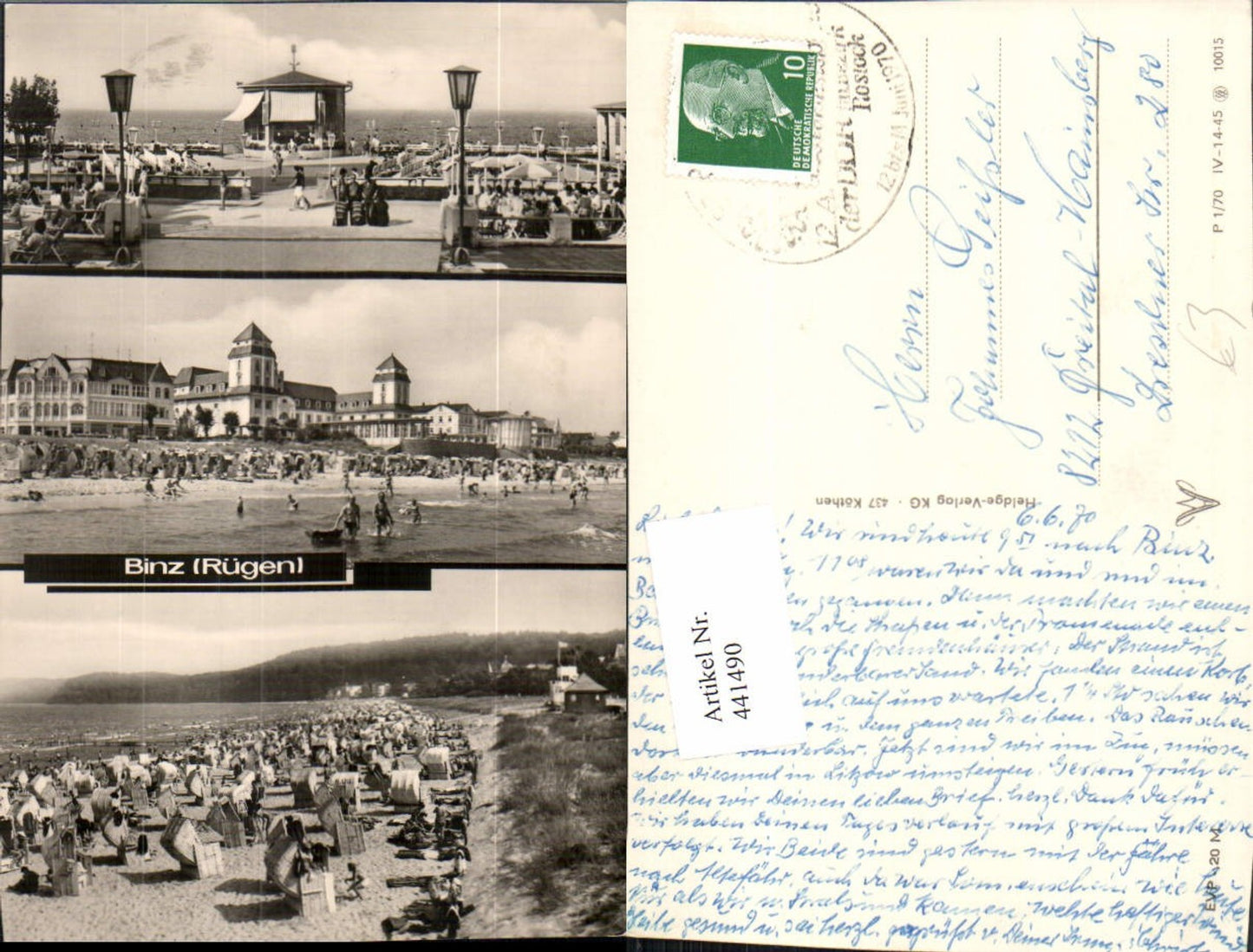 441490,Binz auf Rügen Teilansicht Strand Strandleben Mehrbildkarte