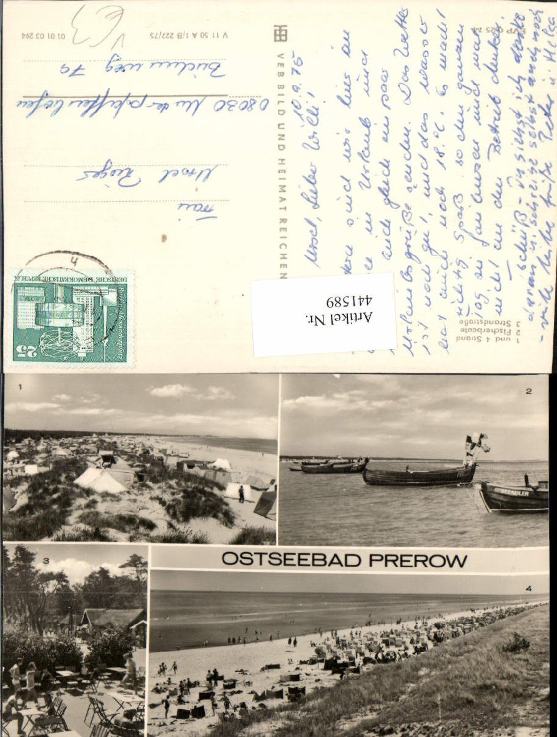441589,Ostseebad Prerow Strand Strandleben Camping Mehrbildkarte pub VEB