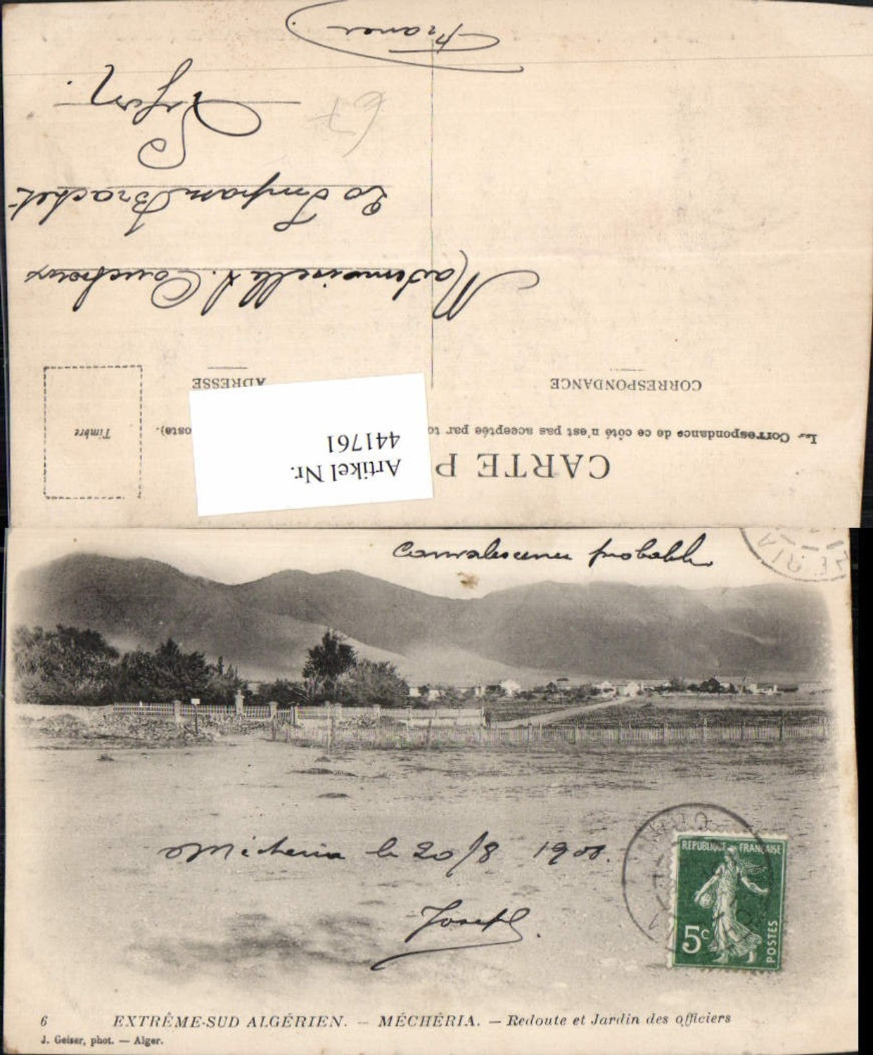 441761,Algeria Mecheria Redoute et Jardin des officiers Landschaft