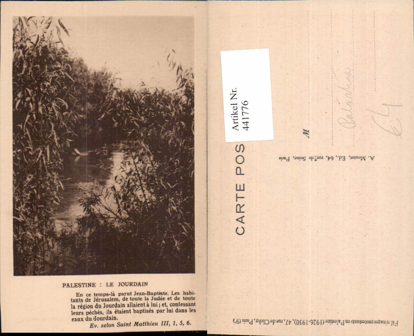 441776,Palästina Palestine Le Jourdain Fluss Partie