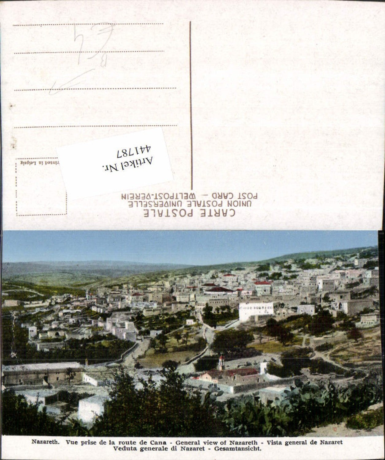 441787,Israel Nazareth Vue prise de la route de Cana Totale