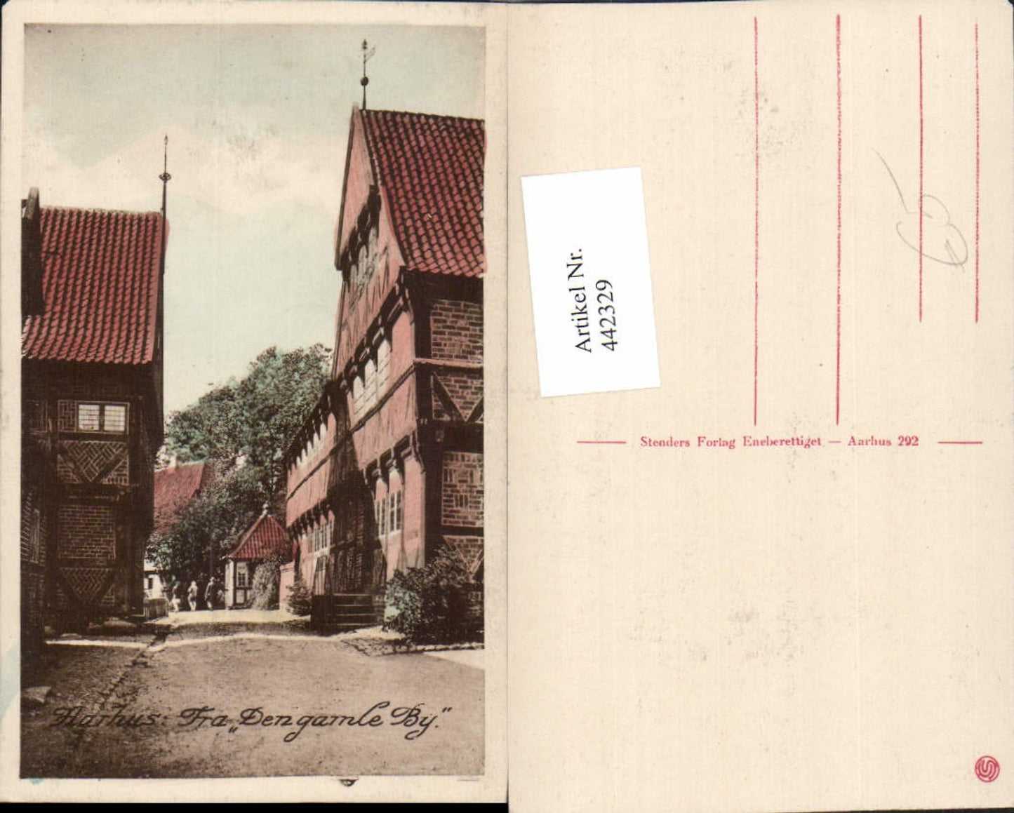 442329,Denmark Aarhus Frau den gamle By Straßenansicht