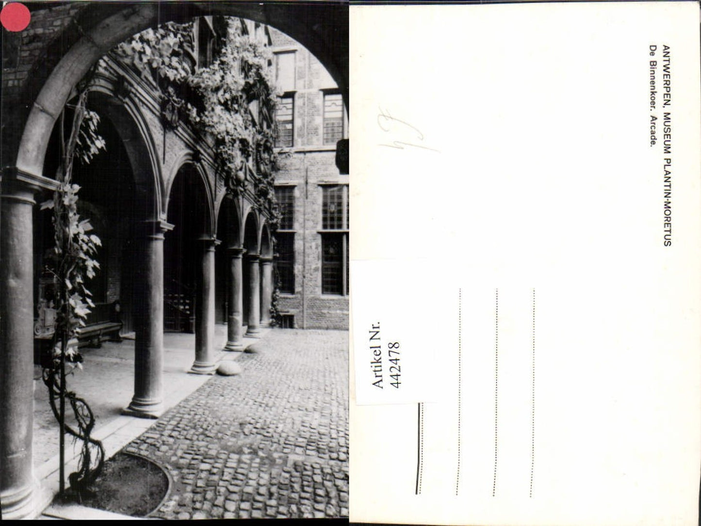 442478,Antwerpen Anvers Museum Plantin-Moretus Binnenkoer Arcade Arkaden
