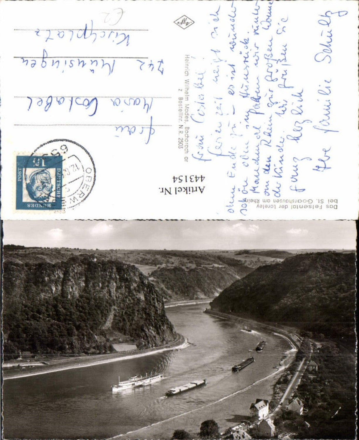 443154,Felsental der Loreley b. St. Goarshausen am Rhein Fluss