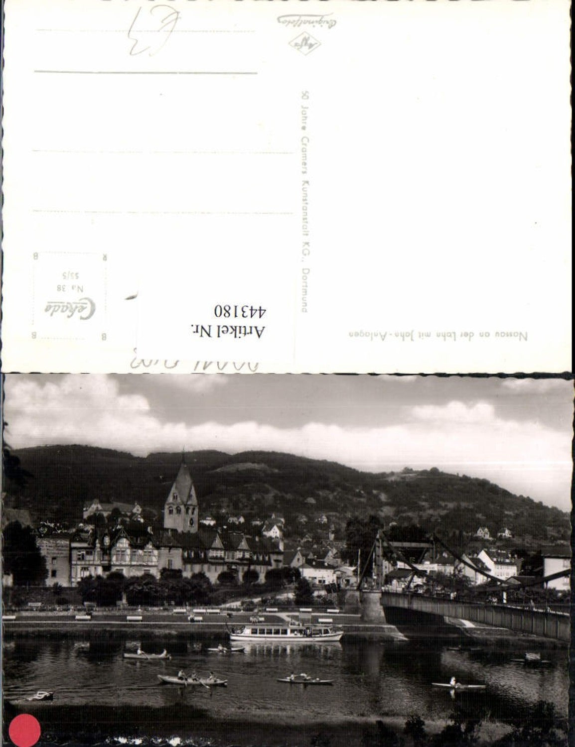 443180,Nassau an d. Lahn Teilansicht m. Jahn-Anlagen Brücke