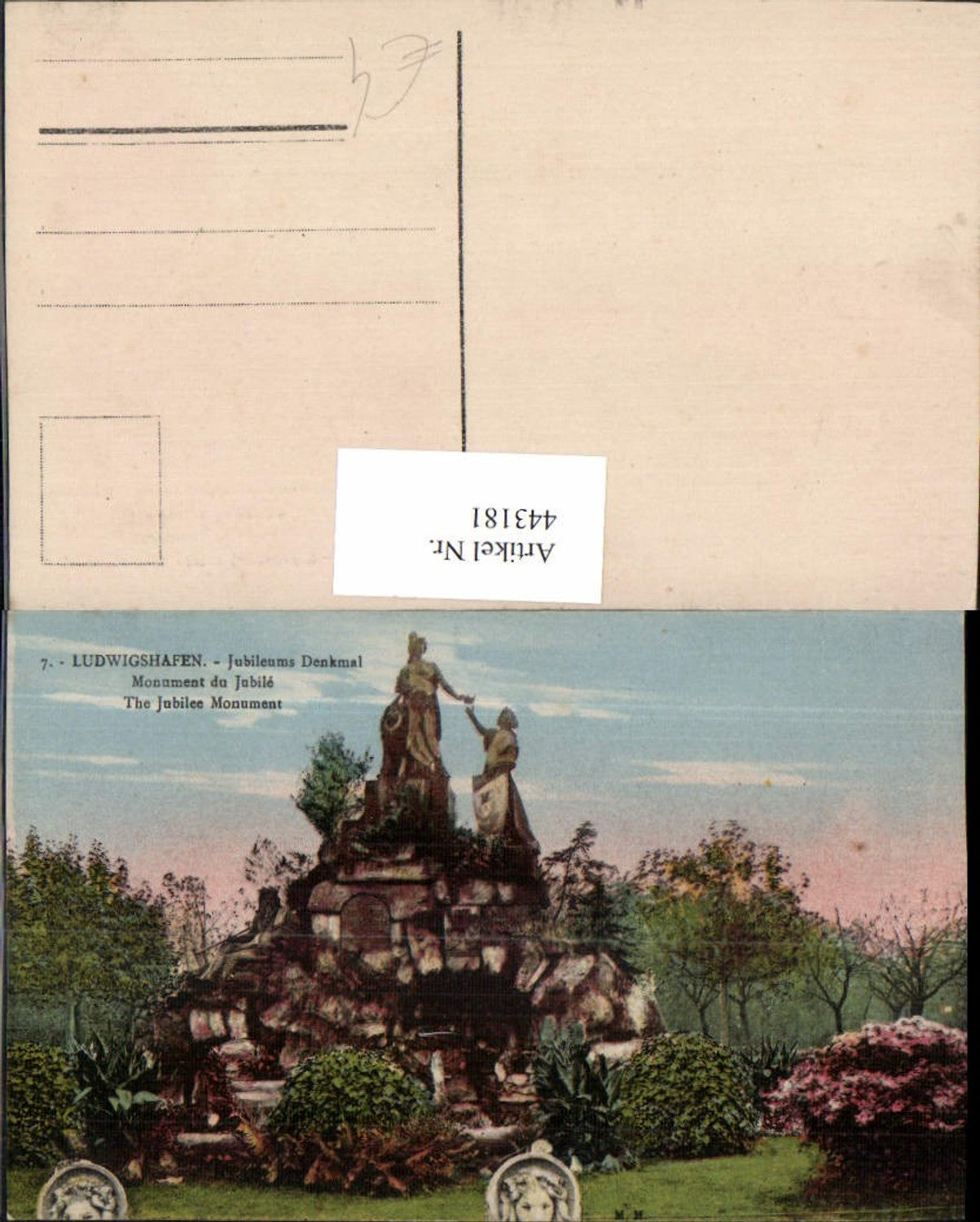 443181,Ludwigshafen Jubiläums-Denkmal Statue