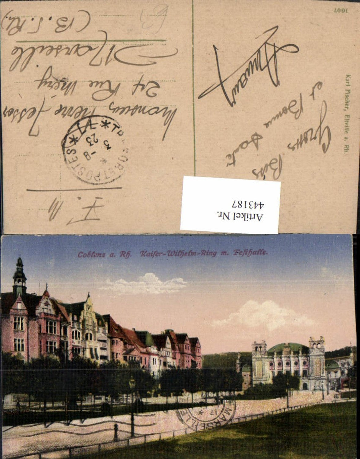 443187,Coblenz Koblenz am Rhein Kaiser Wilhelm-Ring m. Festhalle