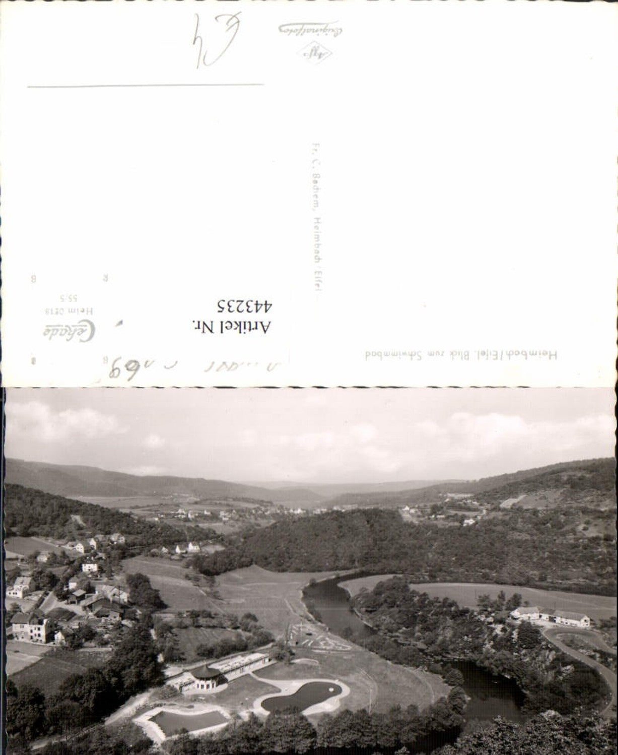 443235,Heimbach in d. Eifel Teilansicht Blick zum Schwimmbad