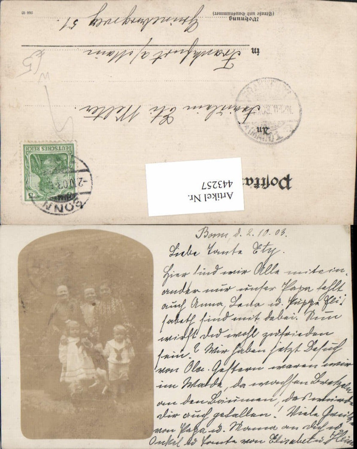 443257,Foto AK Bonn am Rhein Familie Kinder Gruppenbild