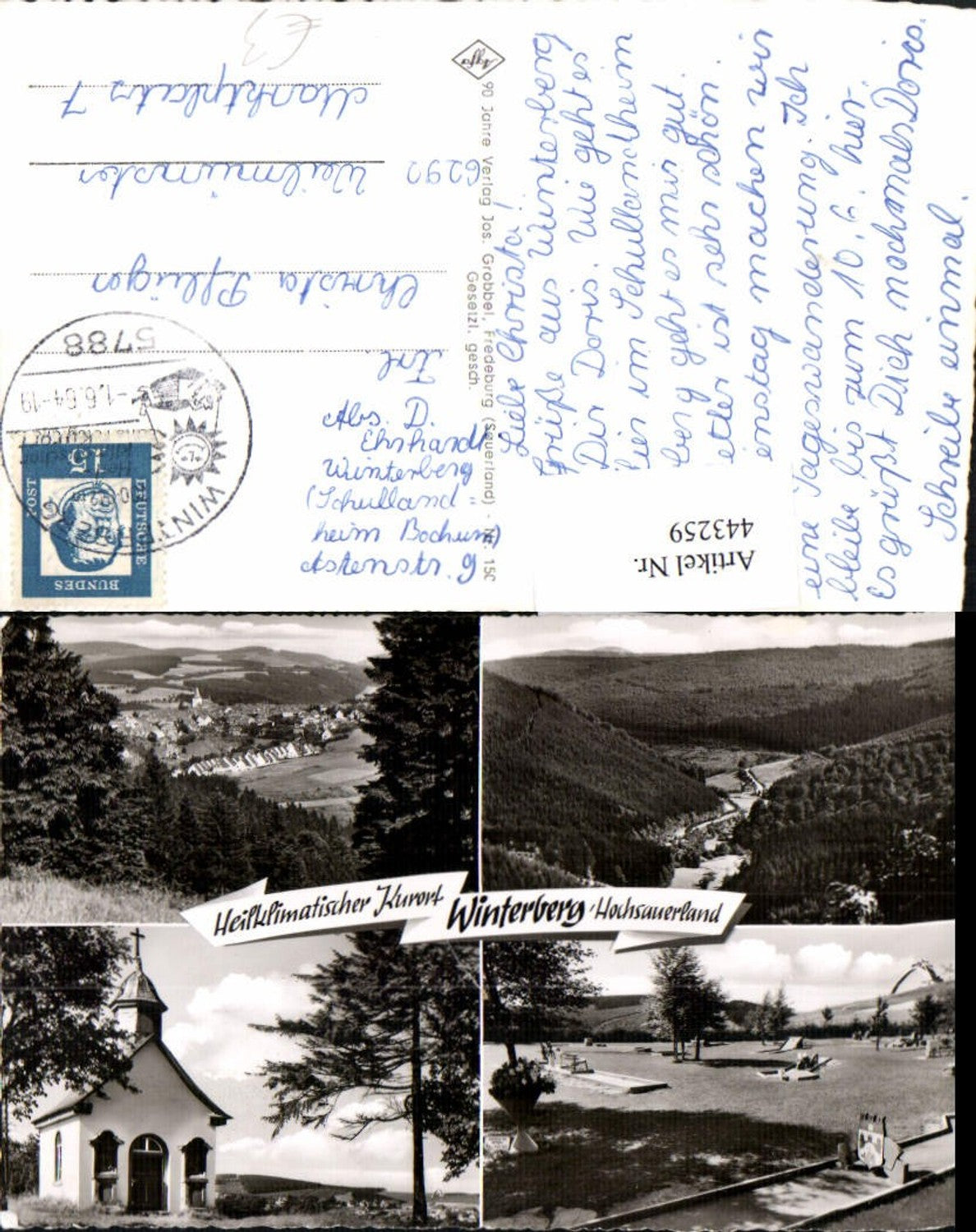 443259,Winterberg im Hochsauerland Totale Kapelle Minigolf Mehrbildkarte