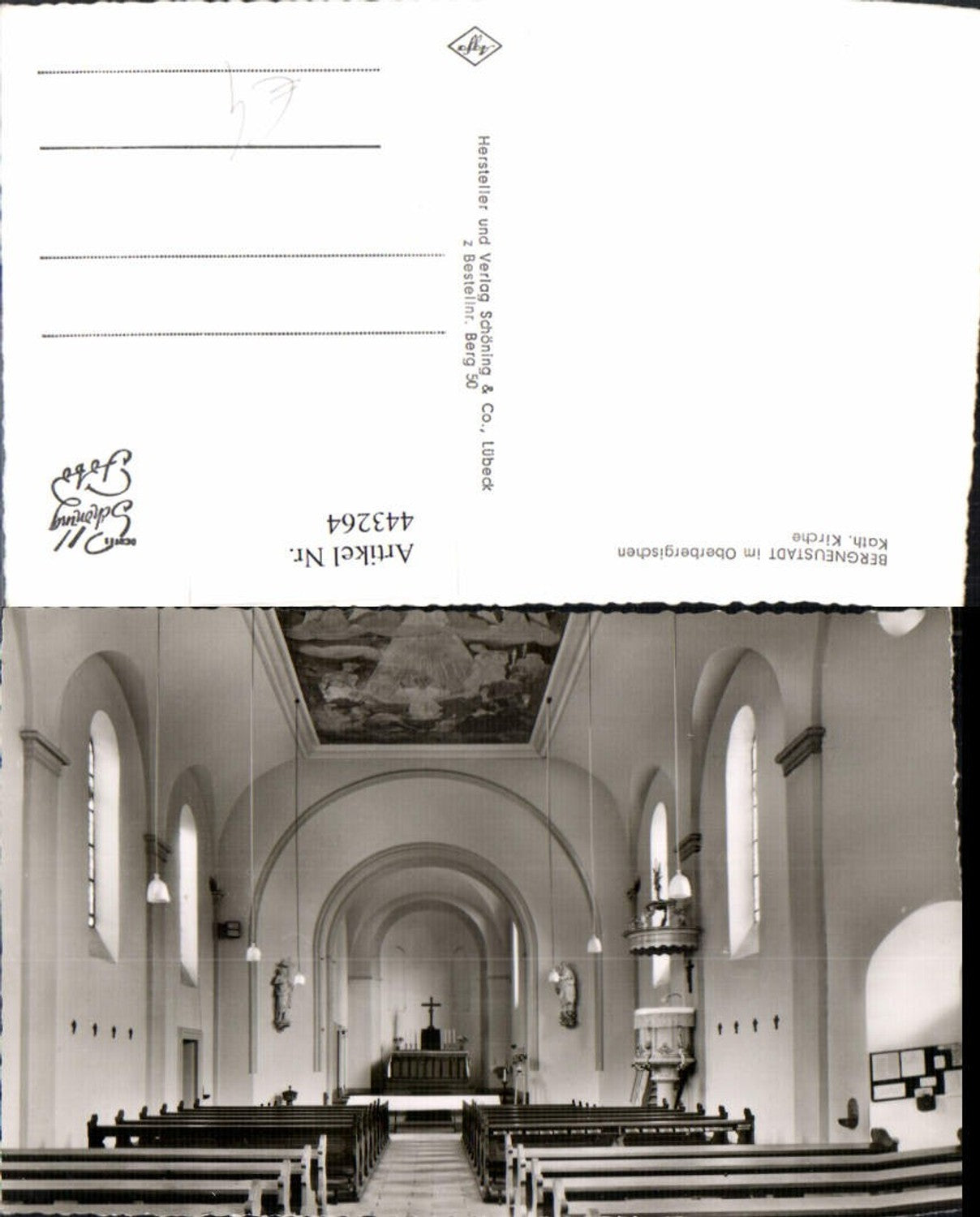 443264,Bergneustadt im Oberbergischen Katholische Kirche Innenansicht