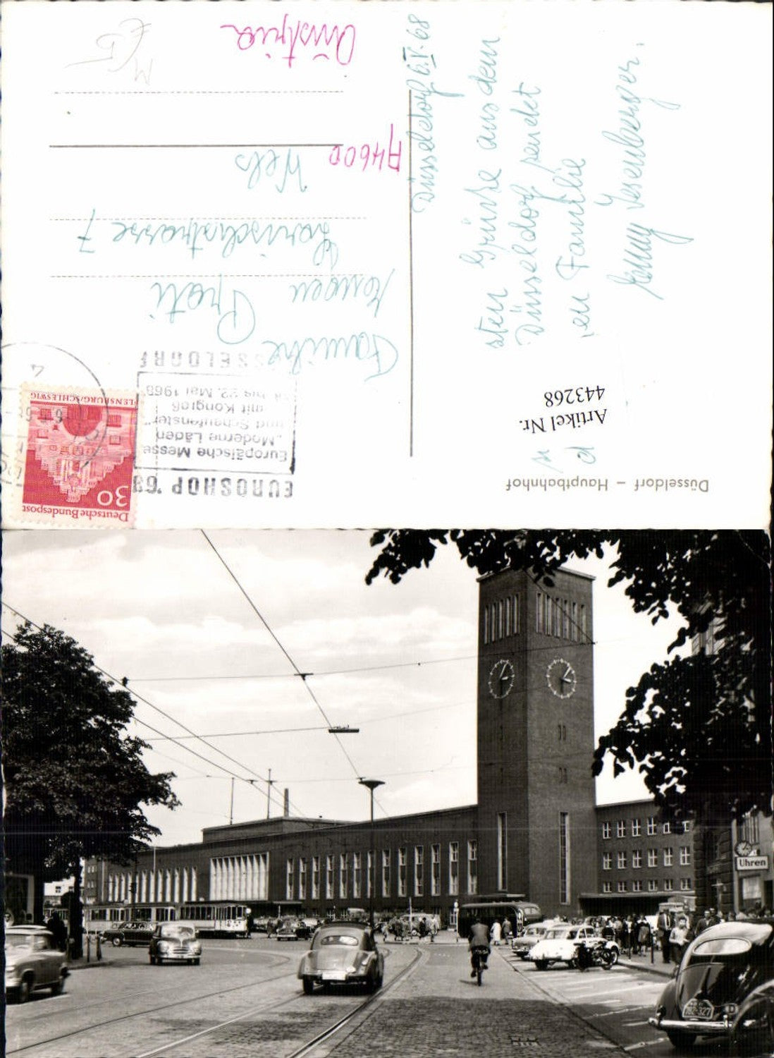443268,Düsseldorf Hauptbahnhof Bahnhof Straßenansicht Oldtimer