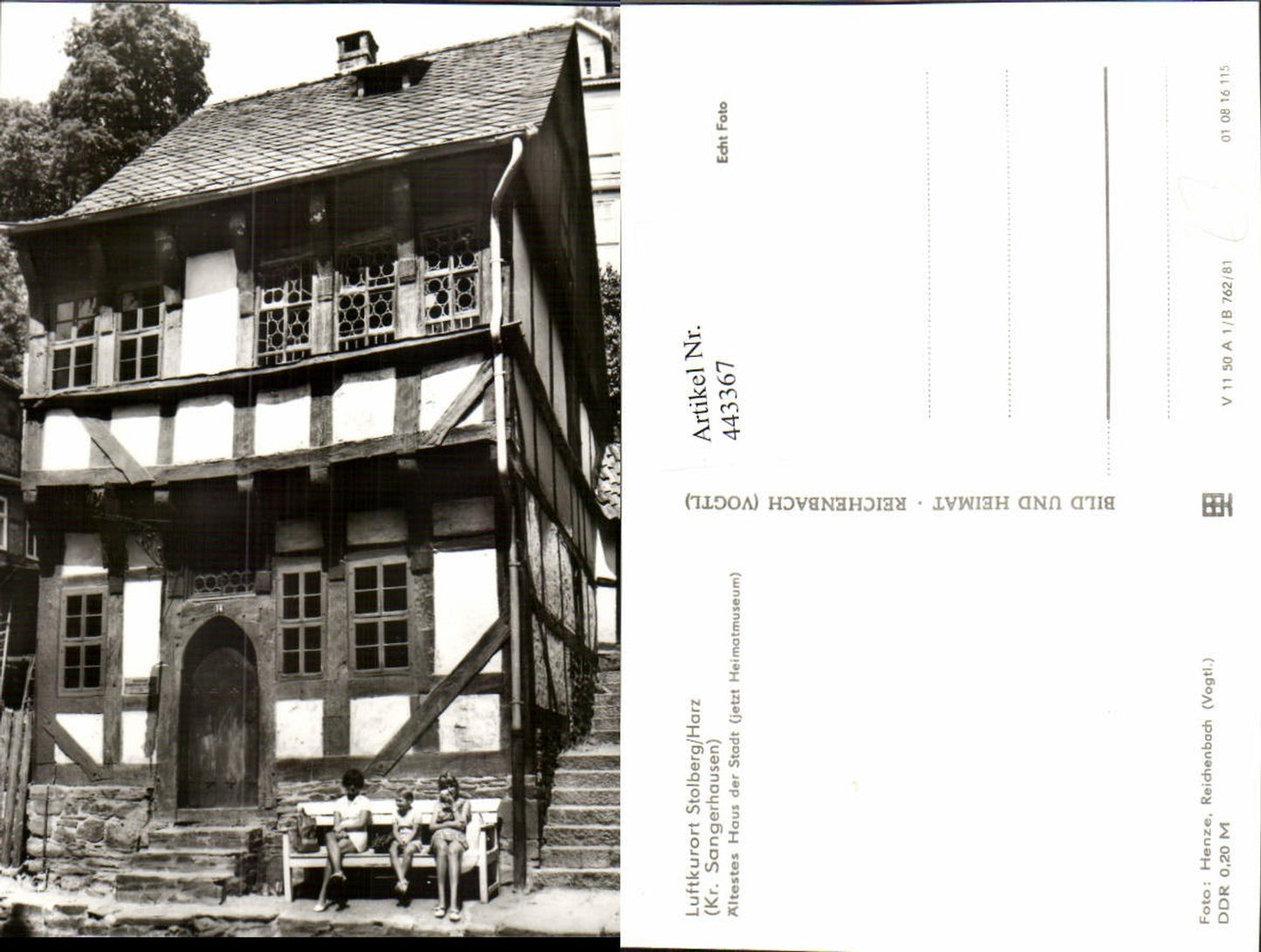 443367,Stolberg im Harz Ältestes Haus der Stadt Museum pub VEB