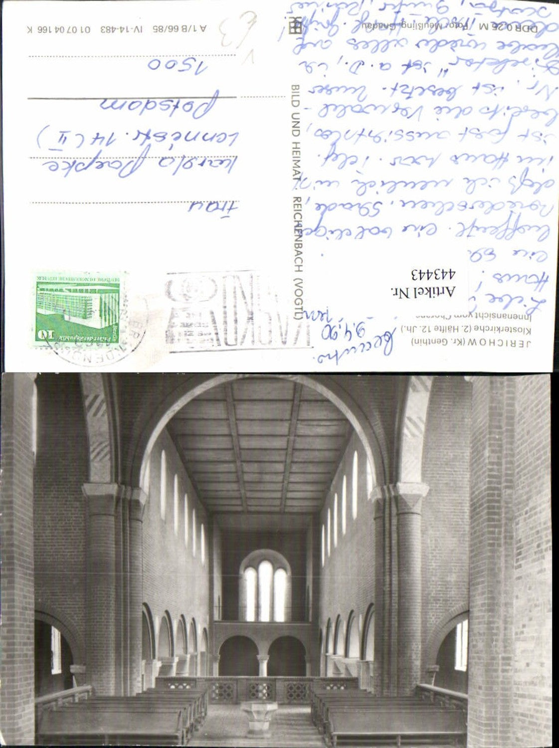 443443,Jerichow Klosterkirche Kirche Innenansicht pub VEB