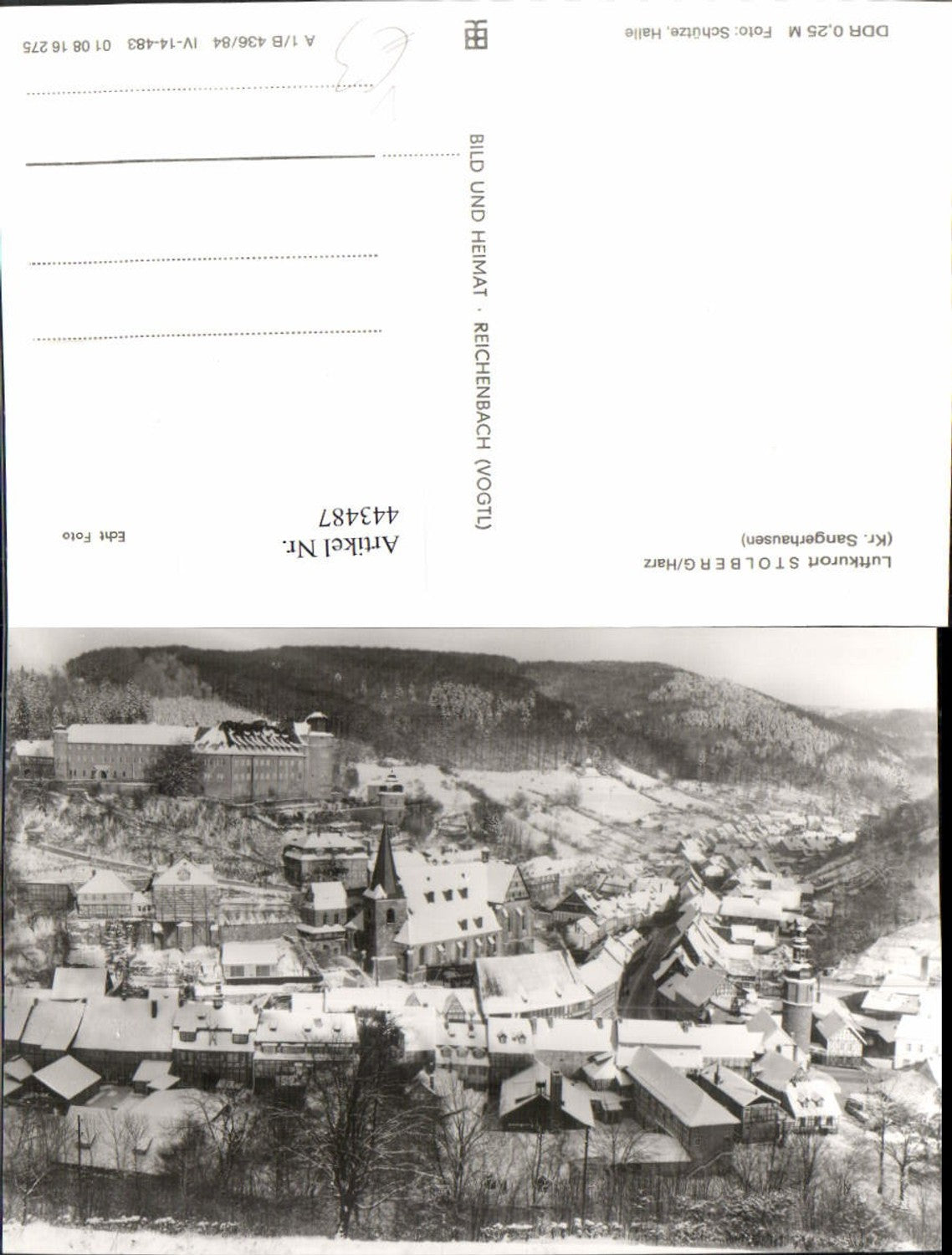 443487,Stolberg im Harz Totale Winterbild pub VEB