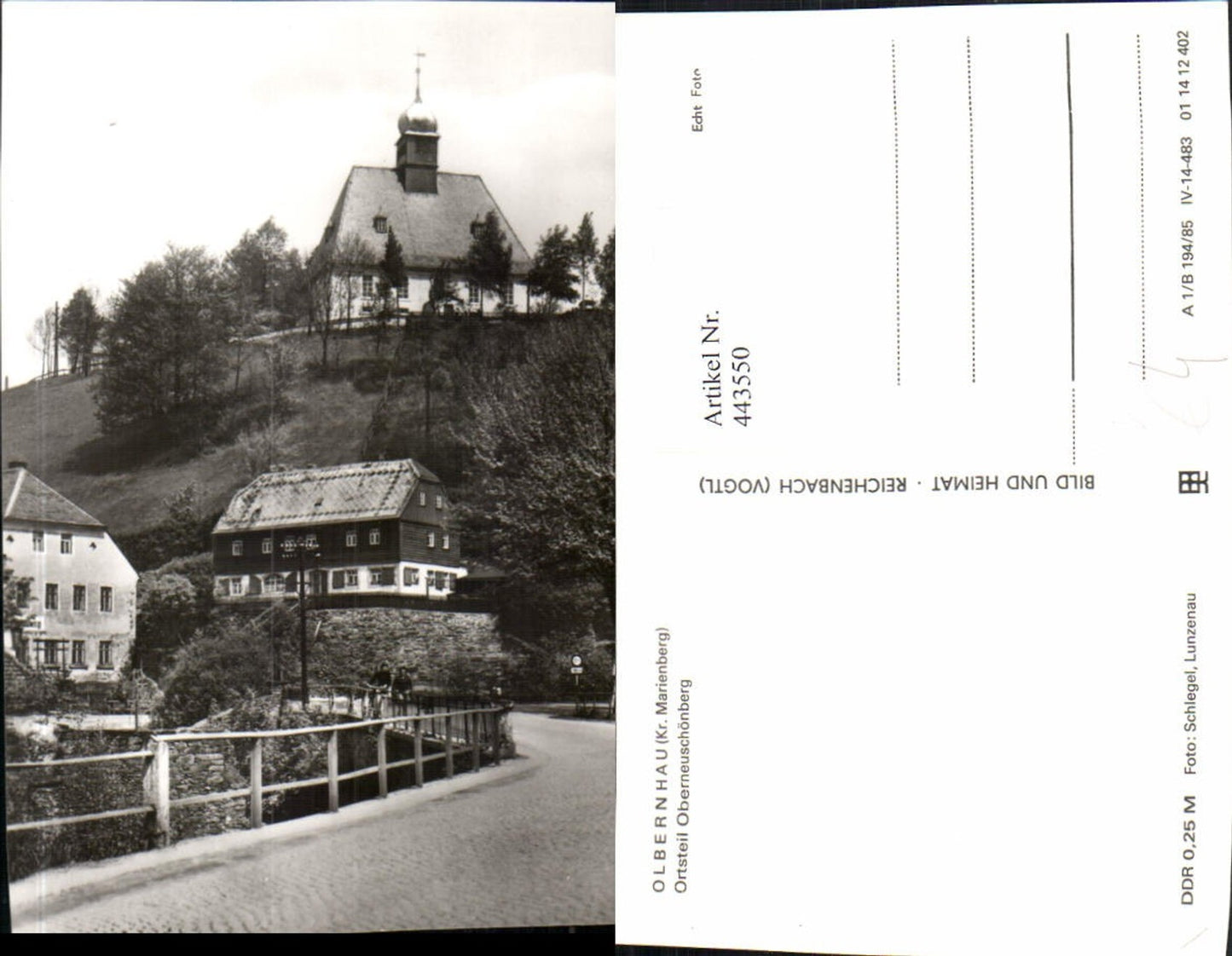443550, Olbernhau Oberneuschönberg Bridge Church pub VEB