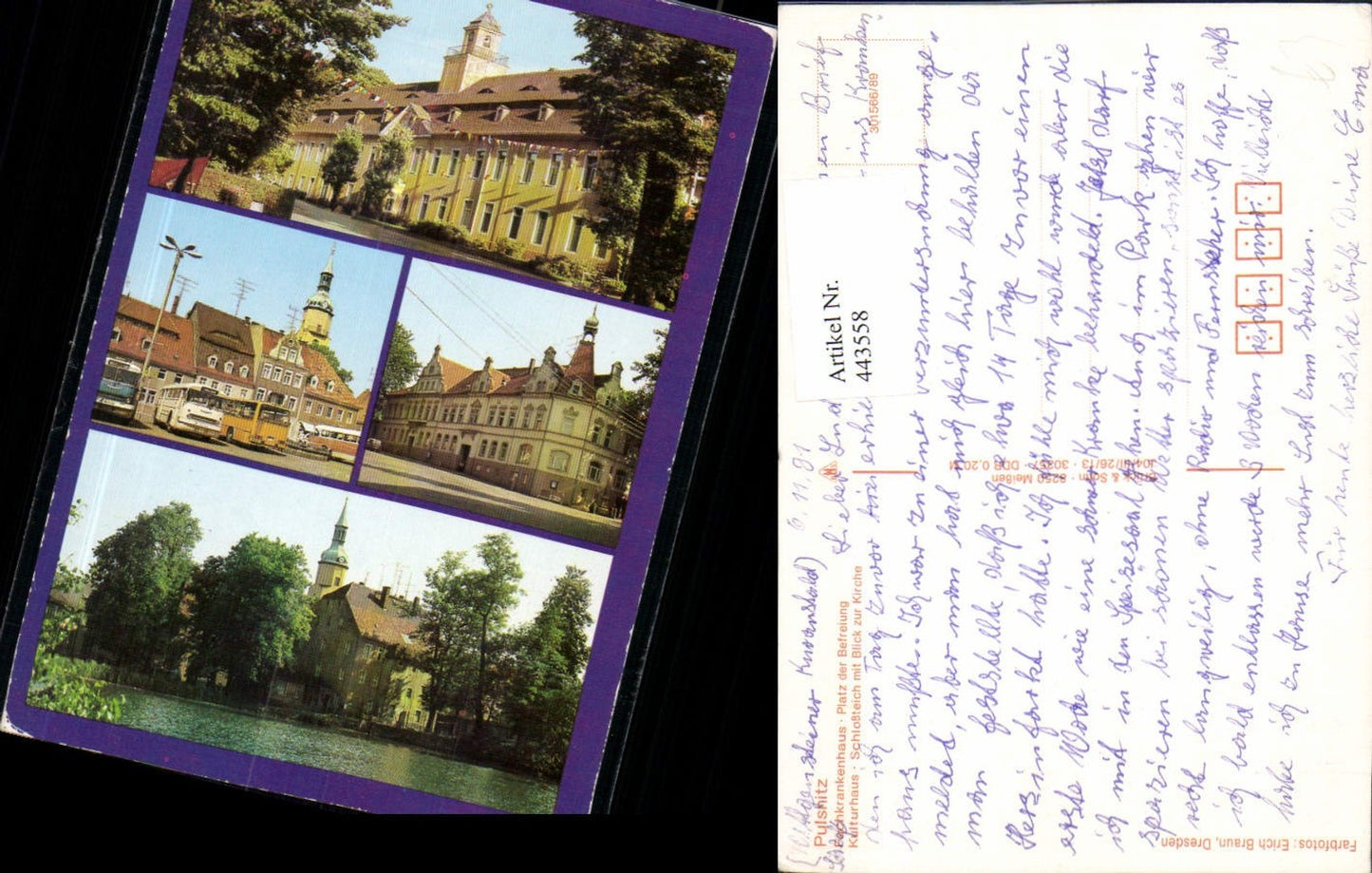 443558,Pulsnitz Fachkrankenhaus Kulturhaus Schlossteich Mehrbildkarte