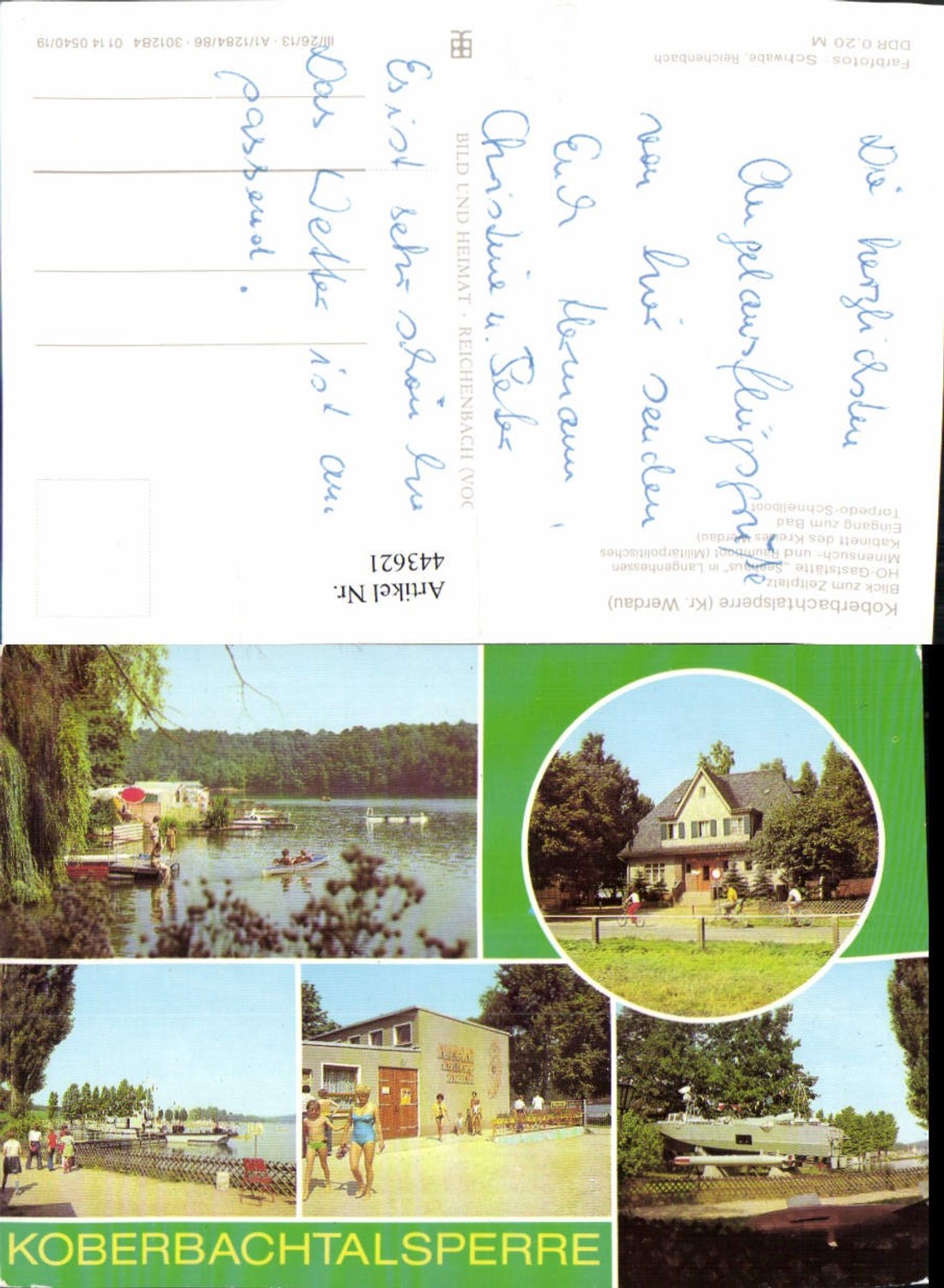 443621,Koberbachtalsperre Zeltplatz Gaststätte Mehrbildkarte pub VEB