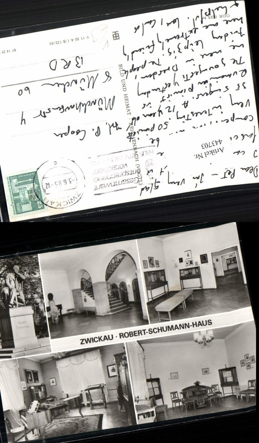 443703,Zwickau Robert-Schumann-Haus Denkmal Mehrbildkarte pub VEB