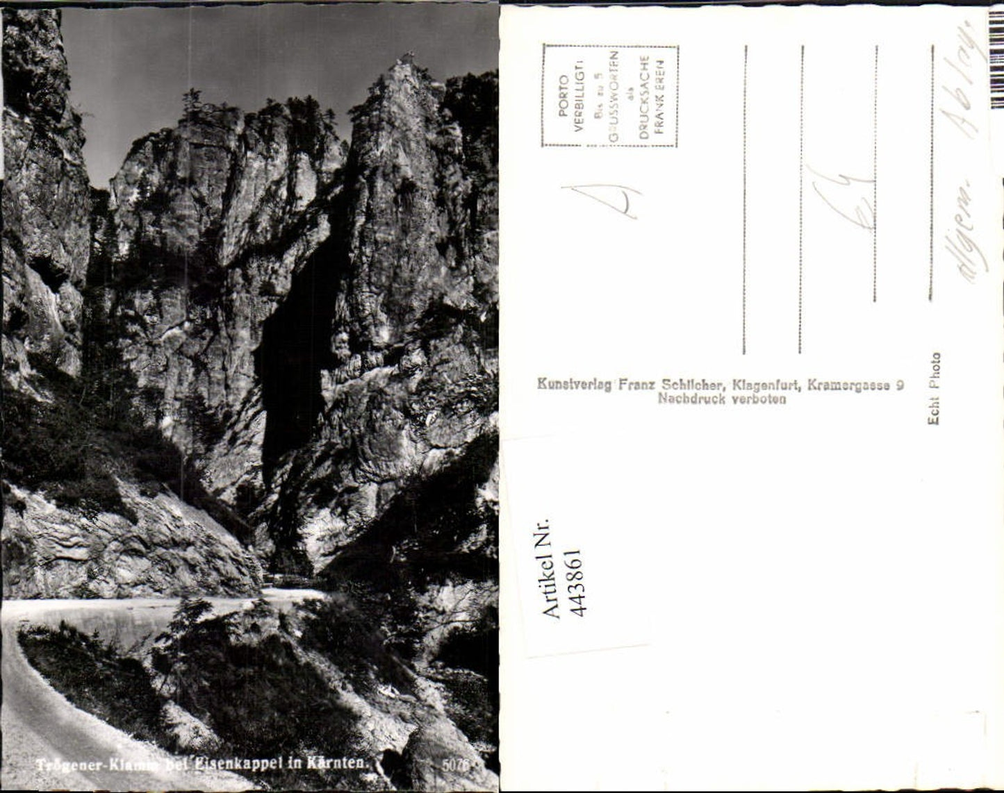 443861,Trögener-Klamm b. Eisenkappel in Kärnten Felswand Klippe