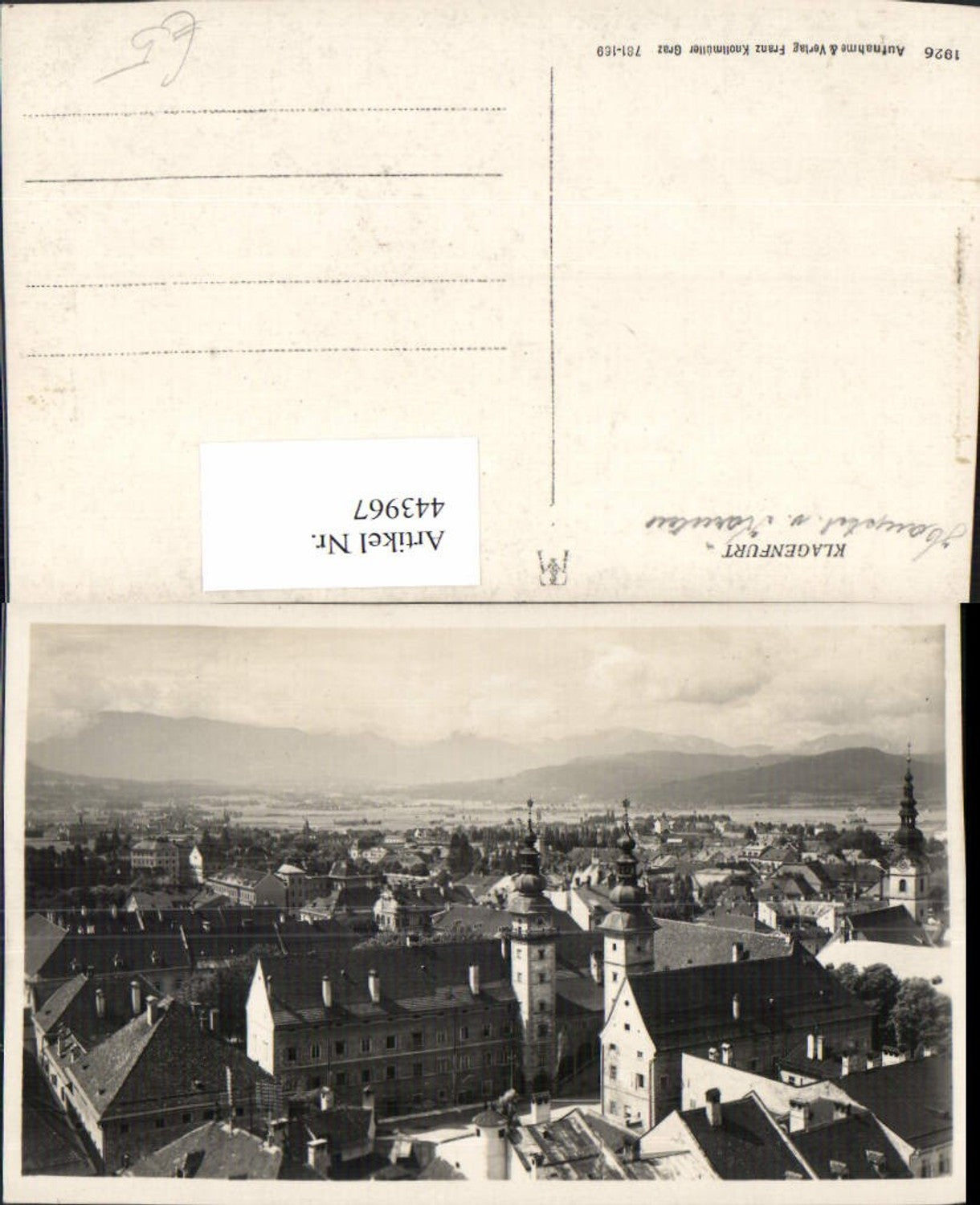 443967,Klagenfurt Teilansicht m. Landhaus