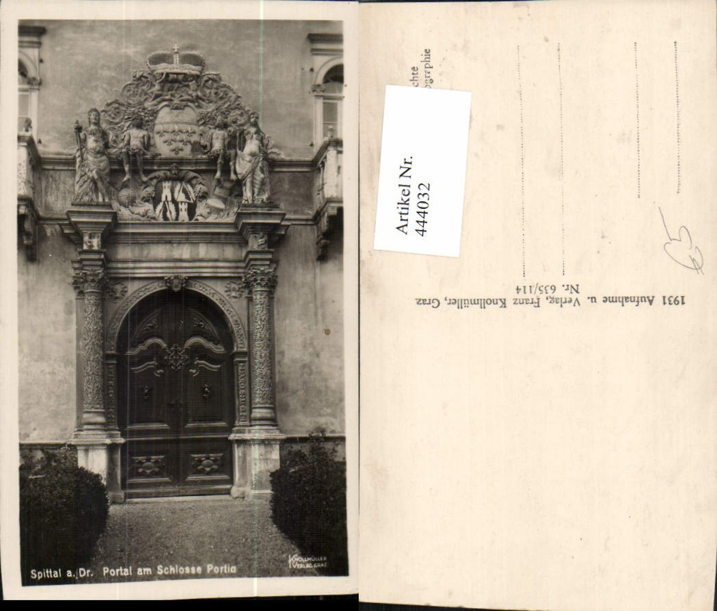 444032,Spittal an d. Drau Schloss Portia Porcia Portal Tür