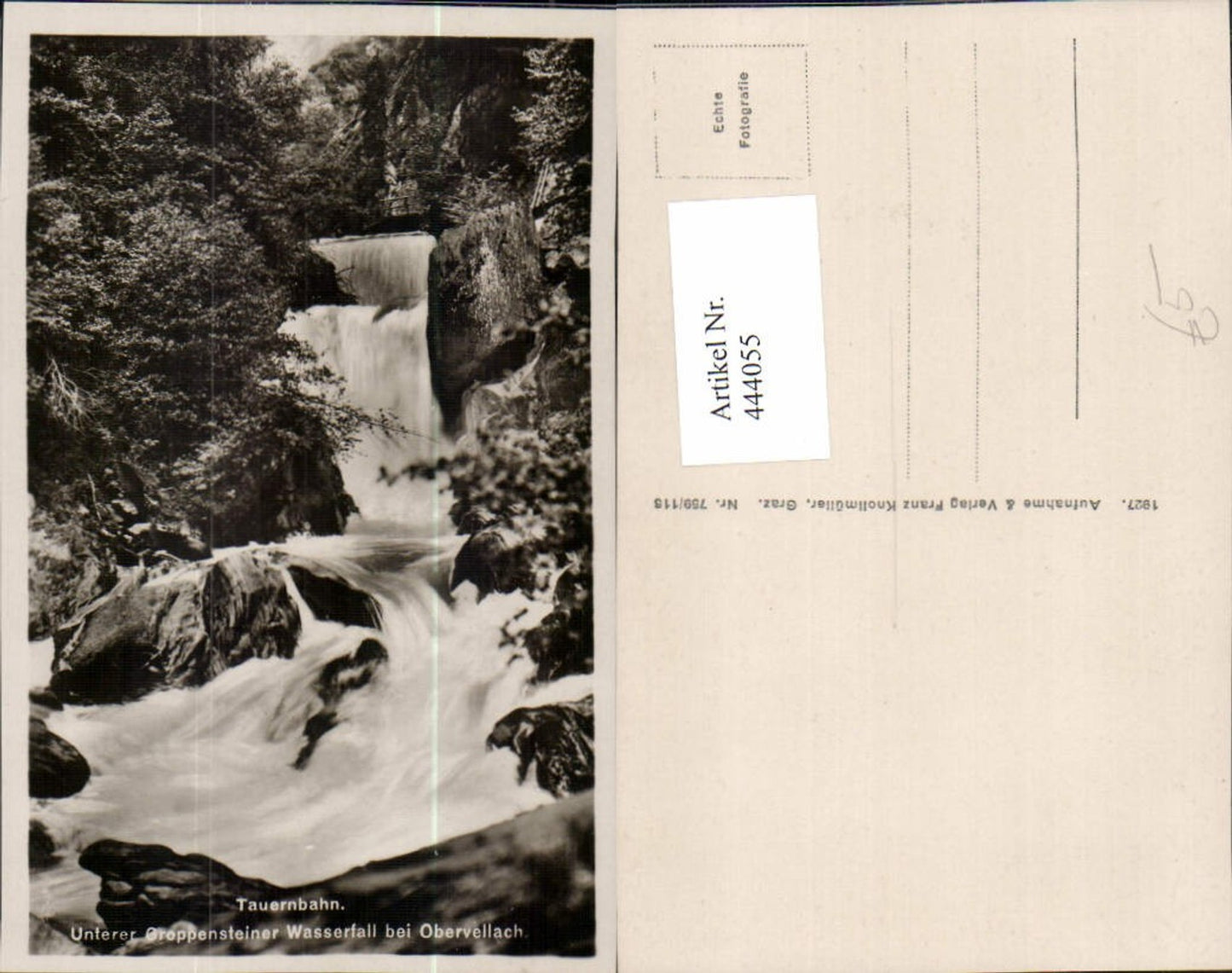 444055,Unterer Groppensteiner Wasserfall b. Obervellach