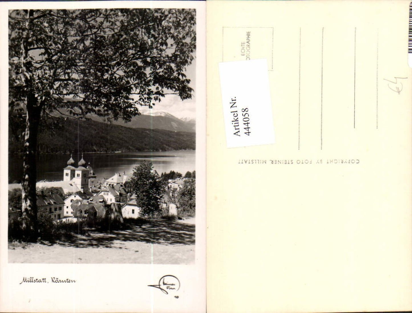 444058,Millstatt am See Teilansicht Bergkulisse