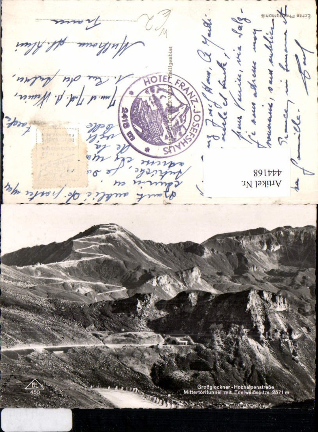 444168,Großglockner Hochalpenstraße b. Heiligenblut Mittertörltunnel Bergkulisse