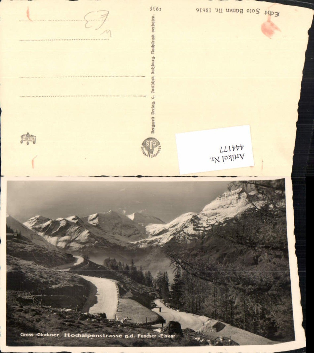 444177,Großglockner Hochalpenstraße b. Heiligenblut Fuscher-Eiskar Bergkulisse