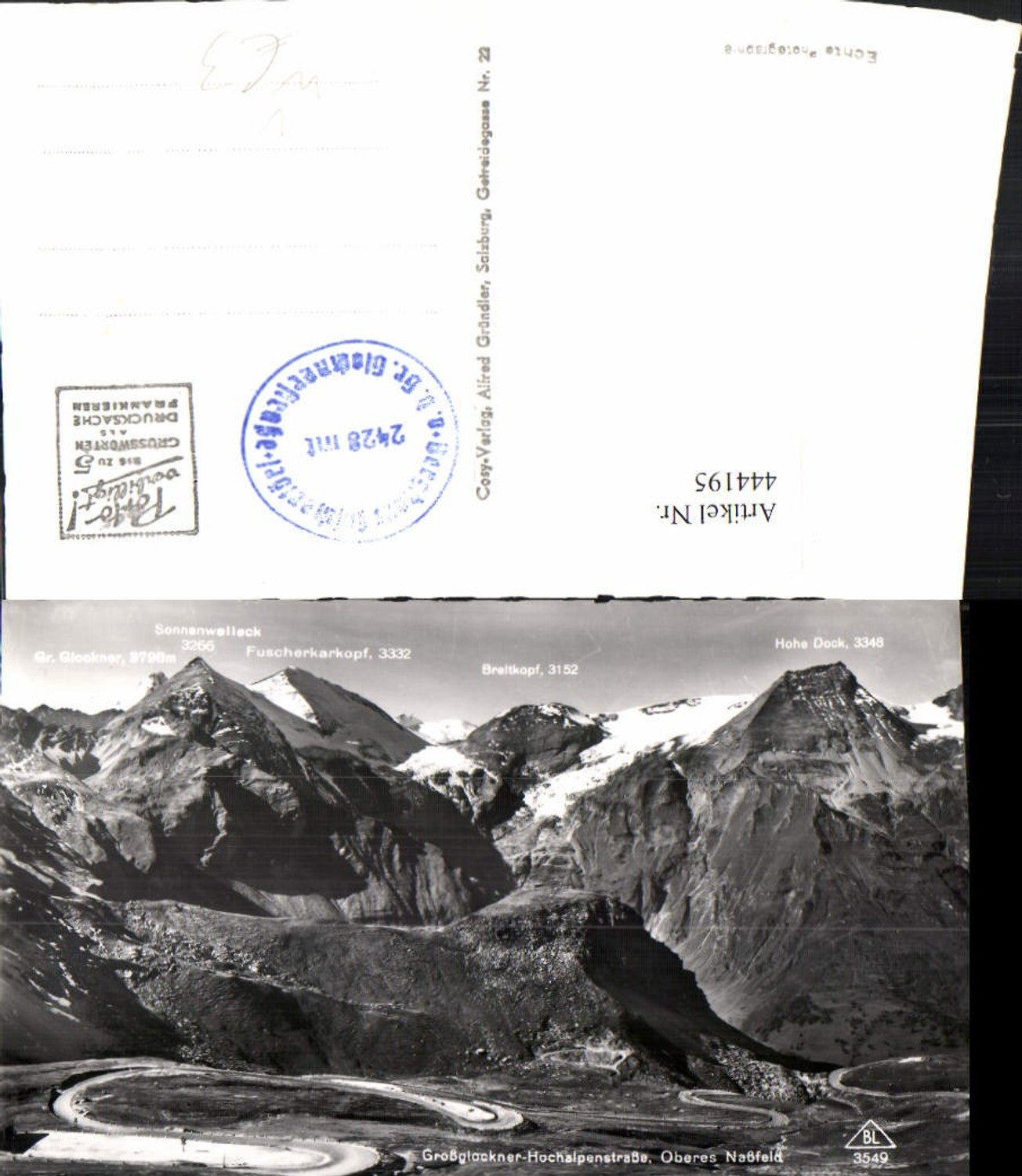 444195,Großglockner Hochalpenstraße b. Heiligenblut Oberes Nassfeld Bergkulisse pub Cosy