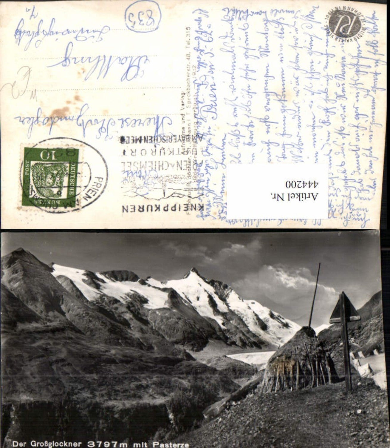 444200,Großglockner m. Pasterze b. Heiligenblut Bergkulisse