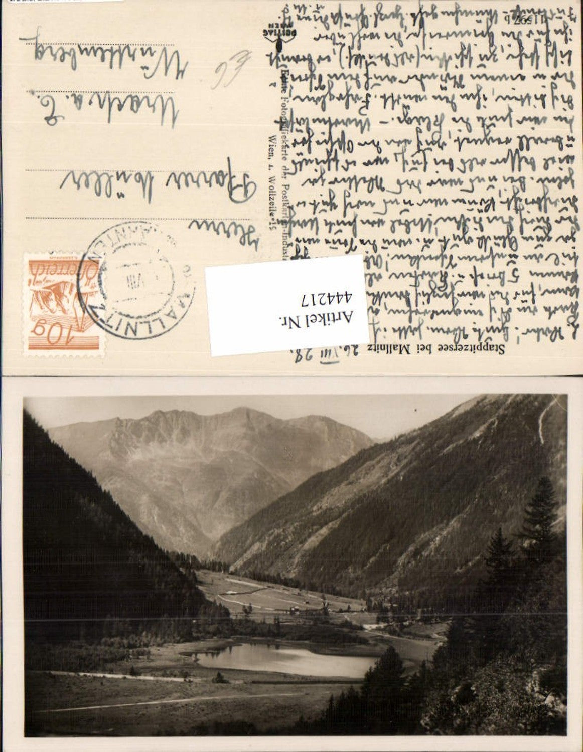 444217,Stappitzersee See b. Mallnitz Bergkulisse