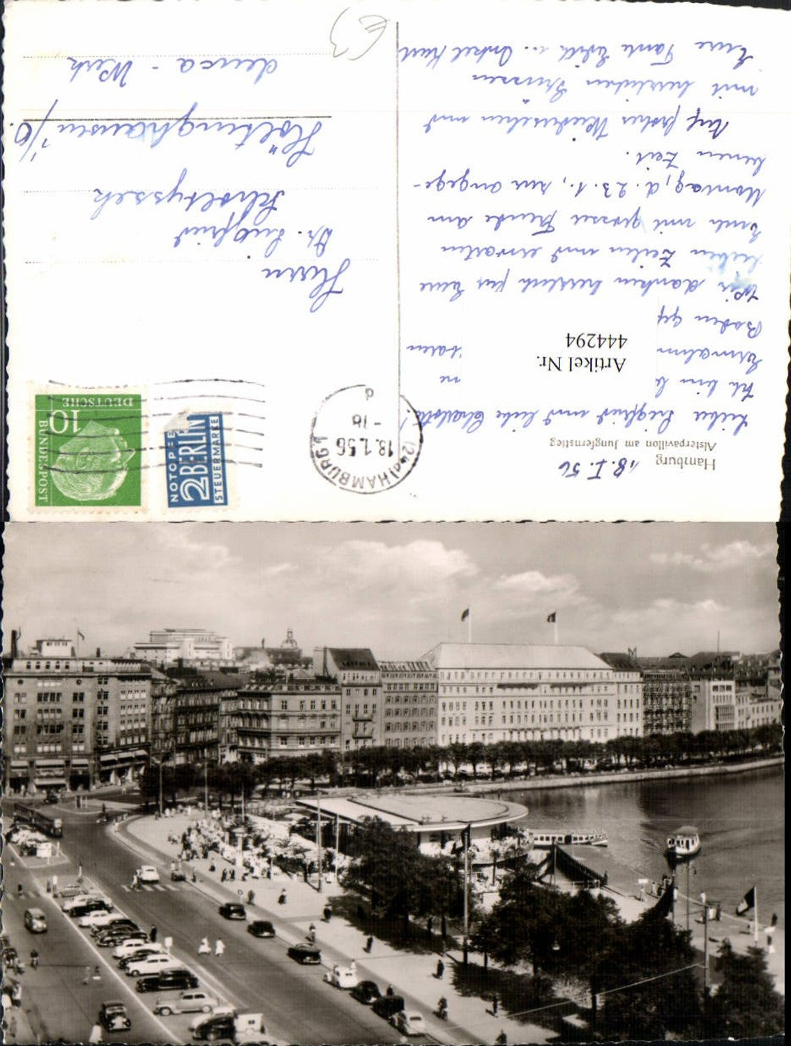 444294,Hamburg Teilansicht Alsterpavillon am Jungfernstieg