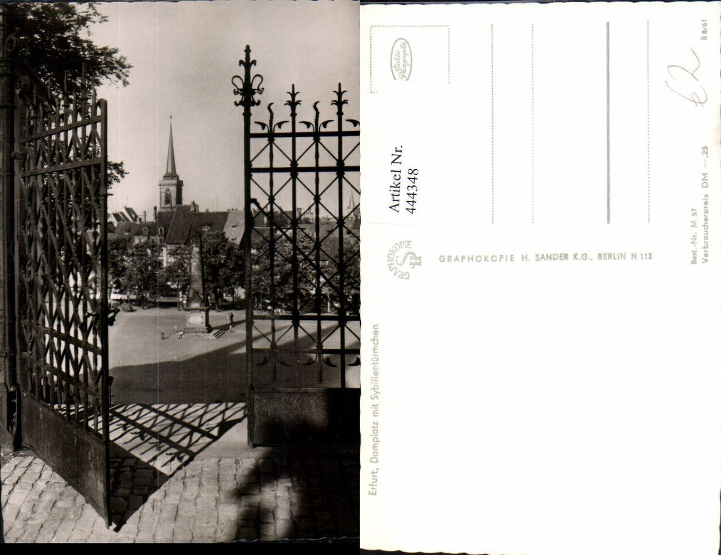 444348,Erfurt Domplatz m. Sybillentürmchen Denkmal