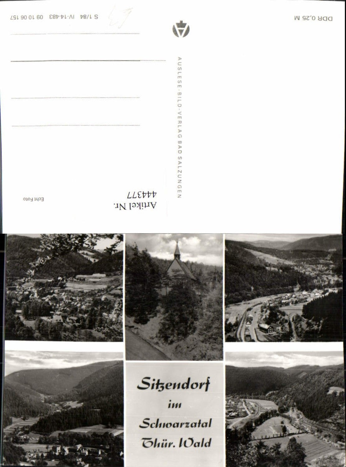 444377, Sitzendorf im Schwarzatal Total Chapel Multi-view postcard