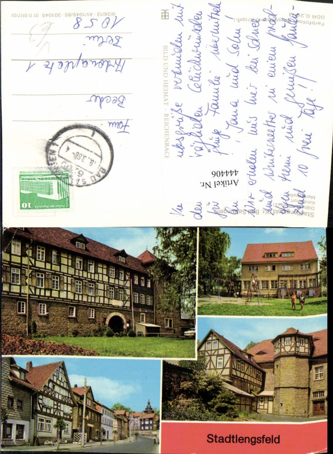 444406, Stadtlengsfeld Sanatorium Children's Daycare Multi-image map pub VEB