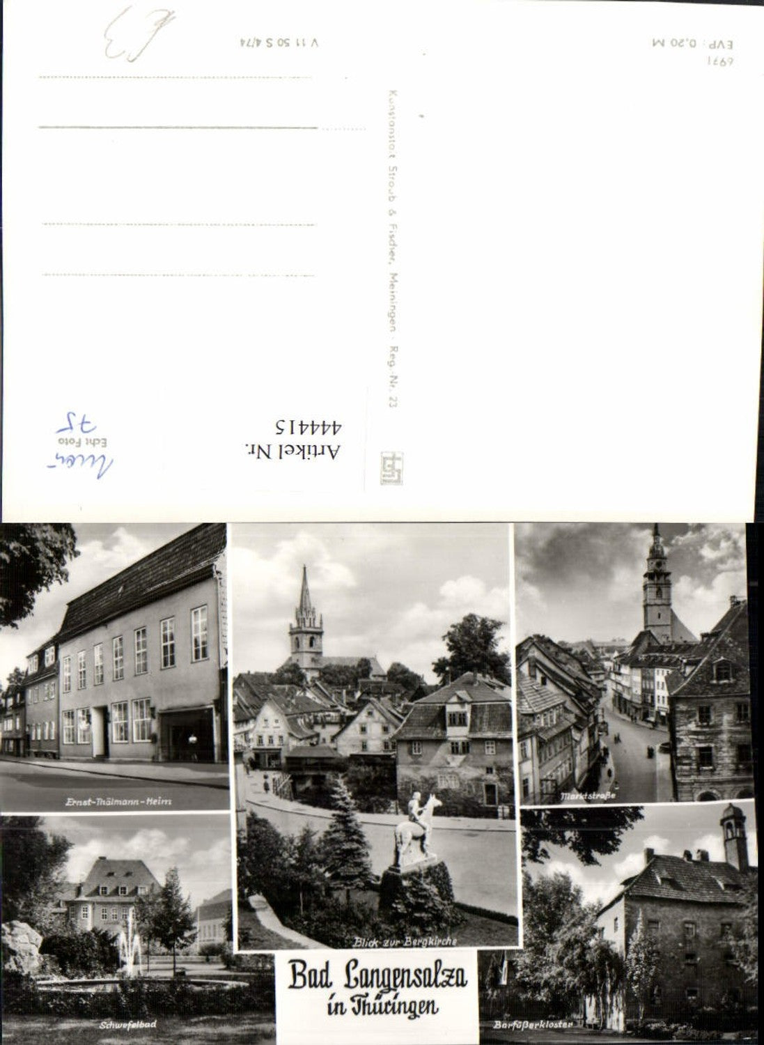 444415,Bad Langensalza Teilansicht Bergkirche Kloster Mehrbildkarte