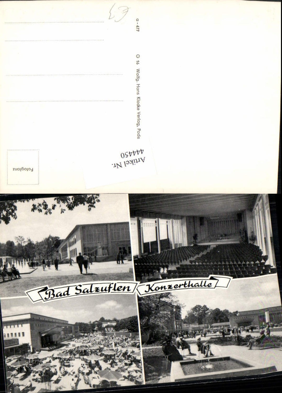444450,Bad Salzuflen Konzerthalle Brunnen Mehrbildkarte