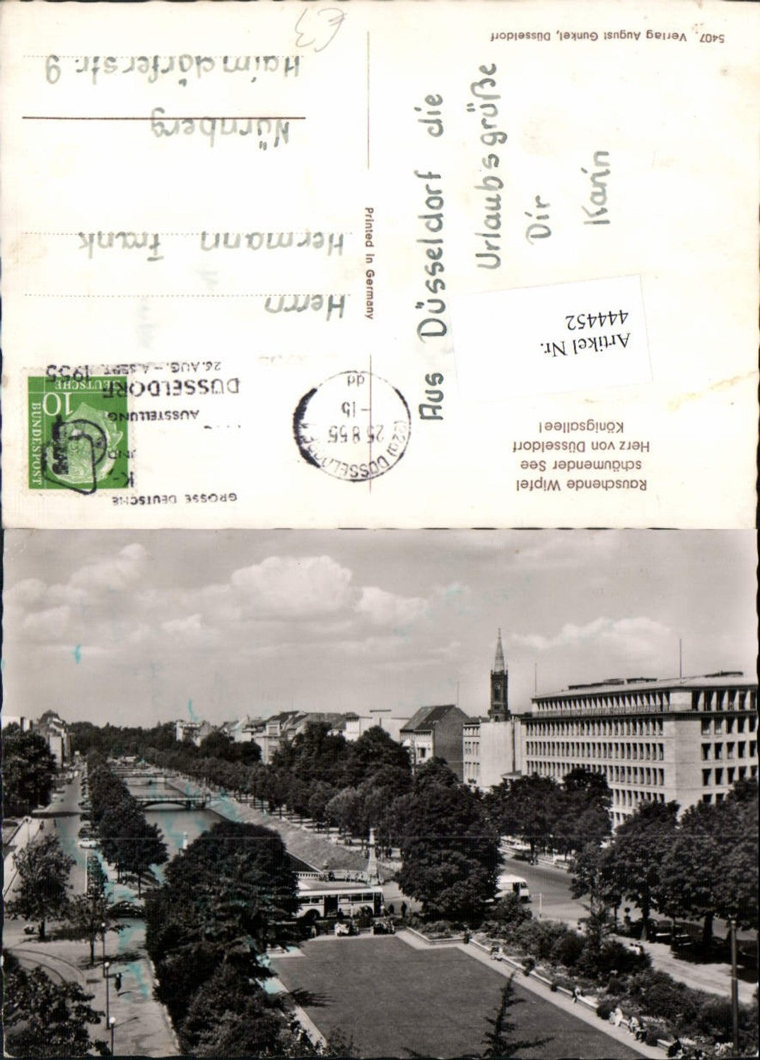 444452,Düsseldorf Königsallee Kanal Brücken