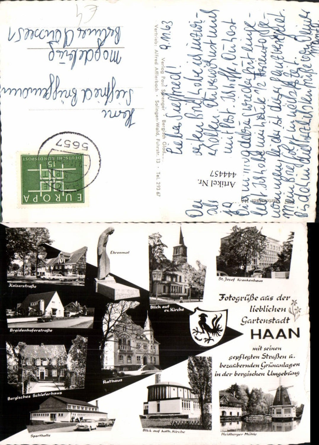 444457,Haan Krankenhaus Kirche Rathaus Schieferhaus Sporthalle Mehrbildkarte