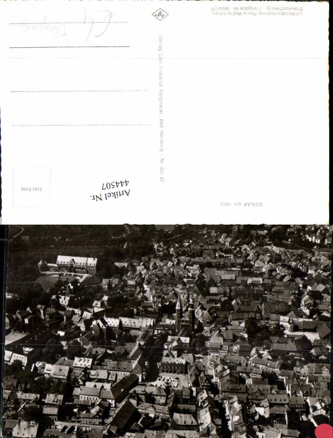 444507,Goslar am Harz Totale Fliegeraufnahme