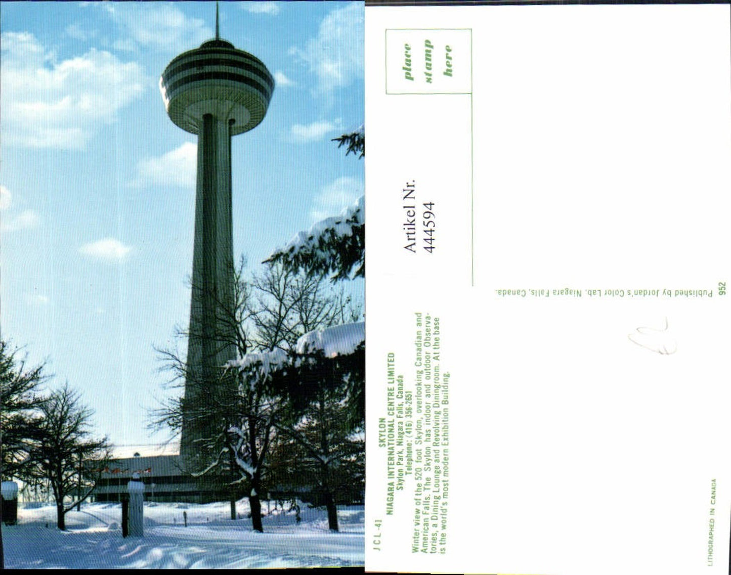 444594, Skylon Tower Niagara International Centre Limited Canada
