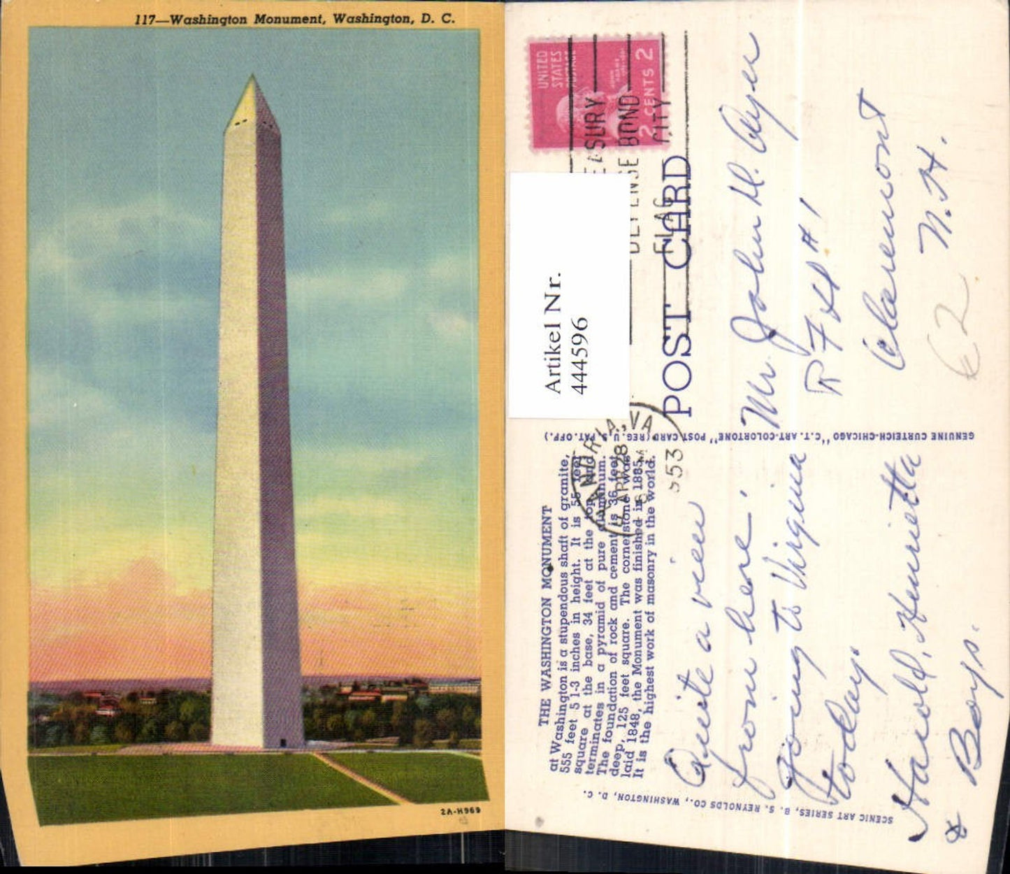 444596, Washington Monument Tower, Washington DC