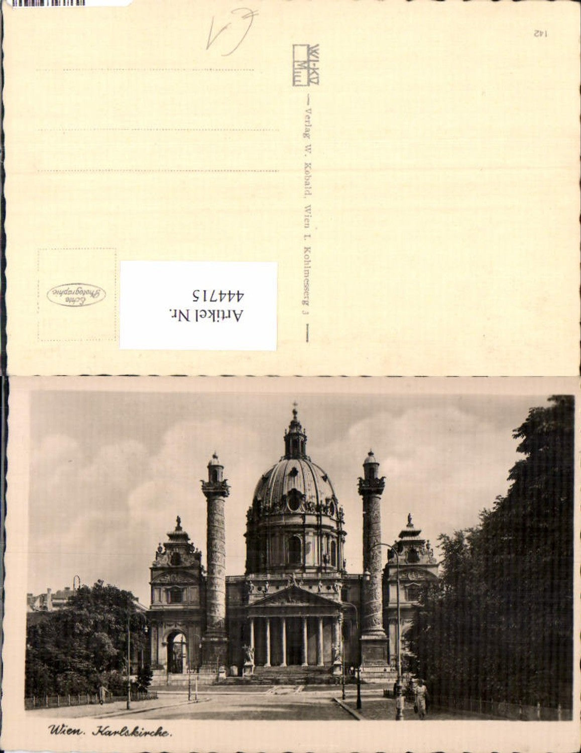 444715,Foto Ak Wien Karlskirche Kirche