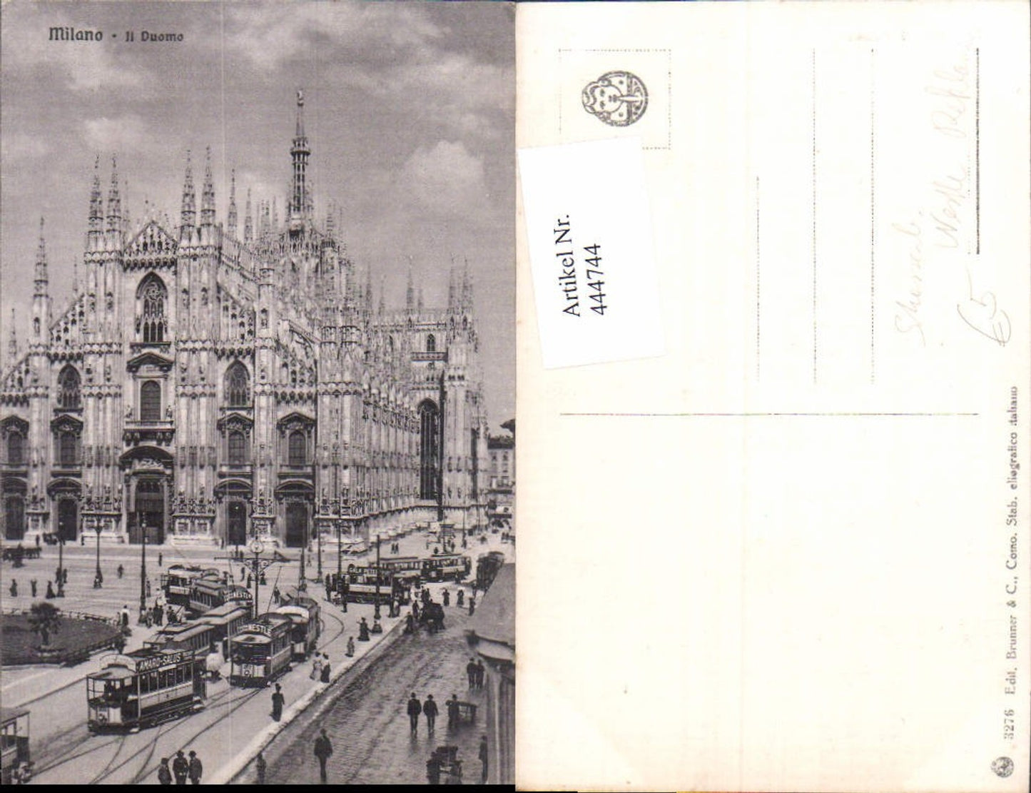 444744,Milano Mailand Il Duomo Dom Kirche Straßenbahn Nestle Reklame